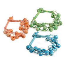 Load image into Gallery viewer, Set of 3 Bohemian-Themed Colorful Handmade Beaded Bracelets - Boho Shades | NOVICA
