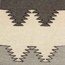 Load image into Gallery viewer, Minimalist Zapotec Grey and Beige 100% Wool Runner (1x6) - Grey Trends | NOVICA
