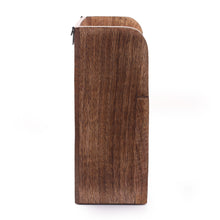 Load image into Gallery viewer, Burnt-Finished Mango Wood Cutlery Organizer Crafted in India - Kitchen Elegance | NOVICA
