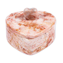 Load image into Gallery viewer, Hand-Carved Marble Decorative Jewelry Box with Heart Design - I Give You my Heart | NOVICA
