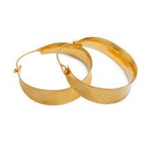 Load image into Gallery viewer, 18k Gold-Plated Snakeskin Textured Hoop Earrings from Bali - Glorious Hoop | NOVICA
