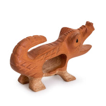 Load image into Gallery viewer, Nature-Themed Handmade Crocodile Mahogany Wood Figurine - Reptile Days | NOVICA
