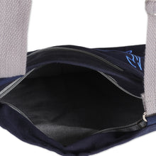 Load image into Gallery viewer, Blue Whale-Themed Cotton Sling Bag with Adjustable Strap - Blue Whale | NOVICA
