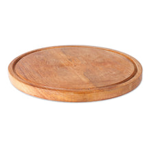 Load image into Gallery viewer, Minimalist Round Mango Wood Rotating Cake Stand from India - Minimalist Sweetness | NOVICA
