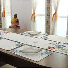Load image into Gallery viewer, Spring-Themed 5-Piece Cotton Placemat and Table Runner Set - Floral Taste | NOVICA
