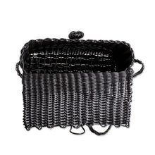 Load image into Gallery viewer, Handwoven Recycled Vinyl Cord Sling Bag with Diamond Motif - Casual Beauty | NOVICA
