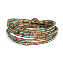 Load image into Gallery viewer, Colorful Handcrafted Wrap Bracelet with Onyx and Glass Beads - Stones of Destiny | NOVICA
