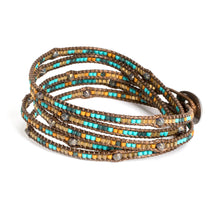 Load image into Gallery viewer, Colorful Handcrafted Wrap Bracelet with Onyx and Glass Beads - Stones of Destiny | NOVICA
