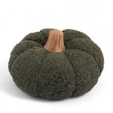 Load image into Gallery viewer, Set of 3 Wool and Wood Green Halloween Pumpkin Home Accents - Pumpkin Delight | NOVICA
