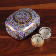 Load image into Gallery viewer, Floral Papier Mache and Wood Decorative Box Painted by Hand - Lovely Garden | NOVICA
