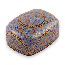 Load image into Gallery viewer, Floral Papier Mache and Wood Decorative Box Painted by Hand - Lovely Garden | NOVICA
