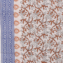Load image into Gallery viewer, Floral and Vine-Themed Hand-Block Printed Cotton Sarong - Fabulous Foliage | NOVICA

