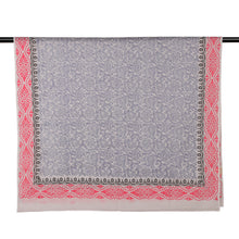 Load image into Gallery viewer, Hand-Block Printed Cotton Sarong with Floral and Leaf Theme - Gorgeous Garden | NOVICA
