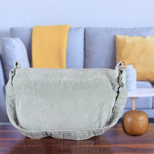 Load image into Gallery viewer, Jade 100% Cotton Corduroy Shoulder Bag with Adjustable Strap - Jade Elegance | NOVICA
