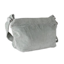 Load image into Gallery viewer, Jade 100% Cotton Corduroy Shoulder Bag with Adjustable Strap - Jade Elegance | NOVICA

