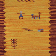 Load image into Gallery viewer, Folk Art-Inspired 2x6 100% Cotton Fringed Dhurrie Runner Rug - Pastoral Harmony | NOVICA
