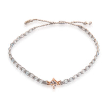 Load image into Gallery viewer, Handmade Aquamarine Pendant Bracelet with Golden Accents - Inner Heaven | NOVICA
