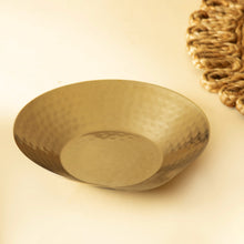 Load image into Gallery viewer, Brass-Plated Handcrafted Spoon Rest with Hammered Finish - Hammered Textures | NOVICA
