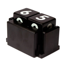 Load image into Gallery viewer, Handcrafted Marble and Wood Perpetual Desk Calendar in Black - Eternal Time | NOVICA

