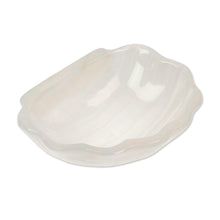 Load image into Gallery viewer, White Seashell-Themed Hand-Carved Natural Marble Catchall - White Seashell | NOVICA
