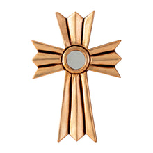 Load image into Gallery viewer, Handcrafted Wall Cross with Mirror from Peru - Sunburst Cross | NOVICA
