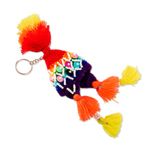 Load image into Gallery viewer, Folk Art-Themed Crochet Chullo Hat Keychain from Peru - Chullo Luck | NOVICA
