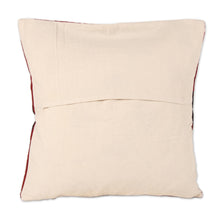 Load image into Gallery viewer, Pair of Cotton Cushion Covers with Chain Stitch Embroidery - Hypnotic Kites | NOVICA
