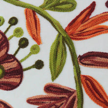 Load image into Gallery viewer, Pair of Nature-Themed Embroidered Cotton Cushion Covers - Floral Majesty | NOVICA
