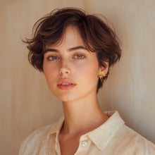 Load image into Gallery viewer, Ribbon-Shaped Drop Earrings in an 18k Gold-Plated Finish - Ribbon of Belles | NOVICA
