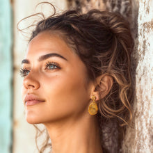 Load image into Gallery viewer, Modern High-Polished 18k Gold-Plated Spiral Dangle Earrings - Currents of Victory | NOVICA
