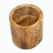 Load image into Gallery viewer, Minimalist-Inspired Hand-Carved Brown Marble Pencil Holder - Professional Earth | NOVICA
