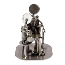 Load image into Gallery viewer, Eco-Friendly Inspirational Polished Upcycled Metal Sculpture - Rehabilitation | NOVICA

