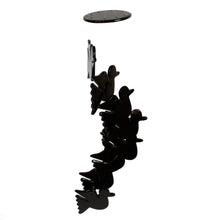 Load image into Gallery viewer, Whimsical Hand-Carved Natural Black Onyx Dove-Themed Mobile - Feathers to Midnight | NOVICA
