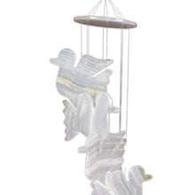 Load image into Gallery viewer, Mexican Handcrafted Natural White Onyx Dove-Themed Mobile - Feathers to Heaven | NOVICA
