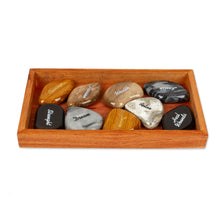 Load image into Gallery viewer, Inspirational Carved 9-Piece Onyx and Marble Home Accent Set - Immortal Words | NOVICA
