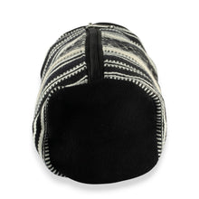 Load image into Gallery viewer, Artisan-Made Black and Ivory Cotton Cosmetic Case from India - Adventures at Night | NOVICA

