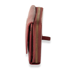 Load image into Gallery viewer, Burgundy Leather Wallet and Clutch with Stitched Black Patch - Vibrant Contrast | NOVICA
