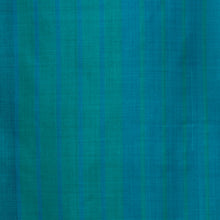 Load image into Gallery viewer, Handwoven Striped Fringed Silk Scarf in Green and Blue Hues - Ocean Stripes | NOVICA
