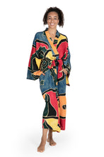 Load image into Gallery viewer, Women's Batik Patterned Robe - Paradise Peacock | NOVICA
