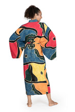 Load image into Gallery viewer, Women's Batik Patterned Robe - Paradise Peacock | NOVICA
