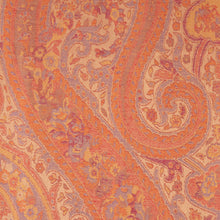 Load image into Gallery viewer, Orange and Beige Spring-Inspired 100% Modal Shawl from India - Paisley Philharmonics | NOVICA
