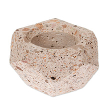 Load image into Gallery viewer, Hexagonal Rustic Recycled Stone Decorative Flower Pot - Modern Hexagon | NOVICA

