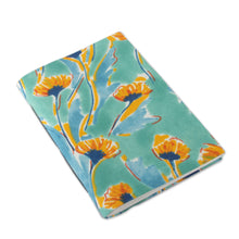 Load image into Gallery viewer, Floral-Patterned 100% Cotton Journal with 80 Paper Pages - Summer Tales | NOVICA
