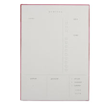 Load image into Gallery viewer, Striped Fuchsia and Red Block-Printed Cotton Daily Planner - Choices in Fuchsia | NOVICA
