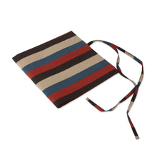Load image into Gallery viewer, Multicolor Striped 100% Cotton Roll Pencil Case from India - Chic Ideas | NOVICA
