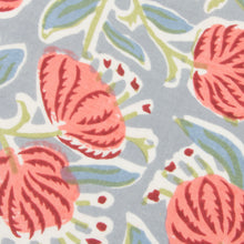 Load image into Gallery viewer, Spring-Patterned Block-Printed 100% Cotton Roll Pencil Case - Blossoming Brushstrokes | NOVICA

