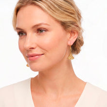 Load image into Gallery viewer, 18k Gold-Plated Earrings in Polished and Textured Finishes - Victorious Leaf | NOVICA
