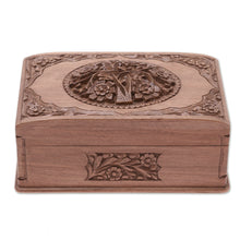 Load image into Gallery viewer, Floral Carved Wood Jewelry Box - Hypnotic Tree | NOVICA
