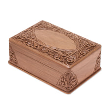 Load image into Gallery viewer, Indian Floral Wood Jewelry Box - Kashmir Valley | NOVICA
