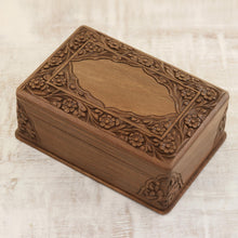 Load image into Gallery viewer, Indian Floral Wood Jewelry Box - Kashmir Valley | NOVICA
